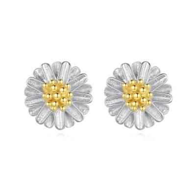 Hot Sales 925 Silver Tiny Daisy Earrings Jewelry for Women