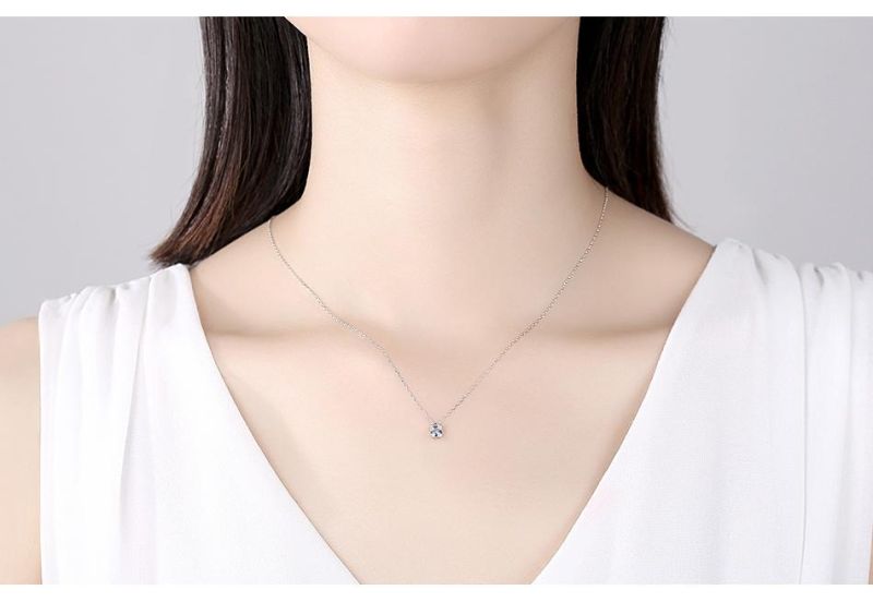 Fashion Silver Jewelry Zircon Pendant Women Necklace