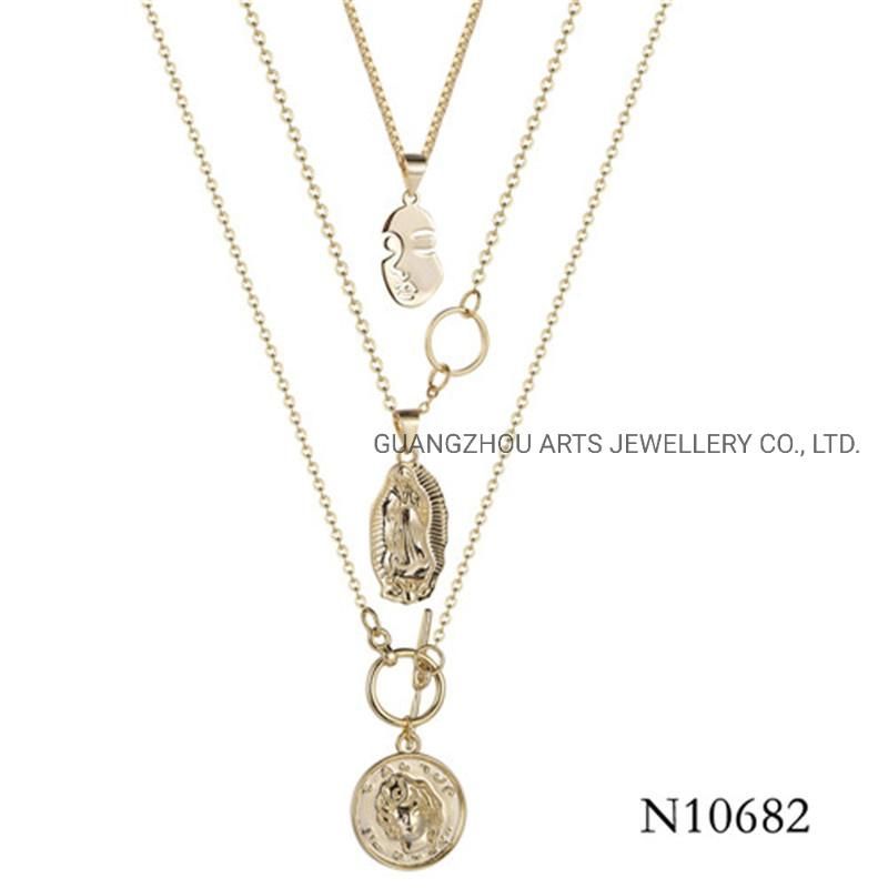 Hip Hop Style Multi-Layers Chain Personilized Man Necklace