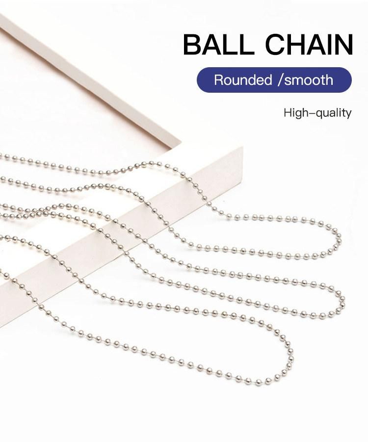 1.5mm Fashion Silver Color Stainless Steel Ball Chain in Spool