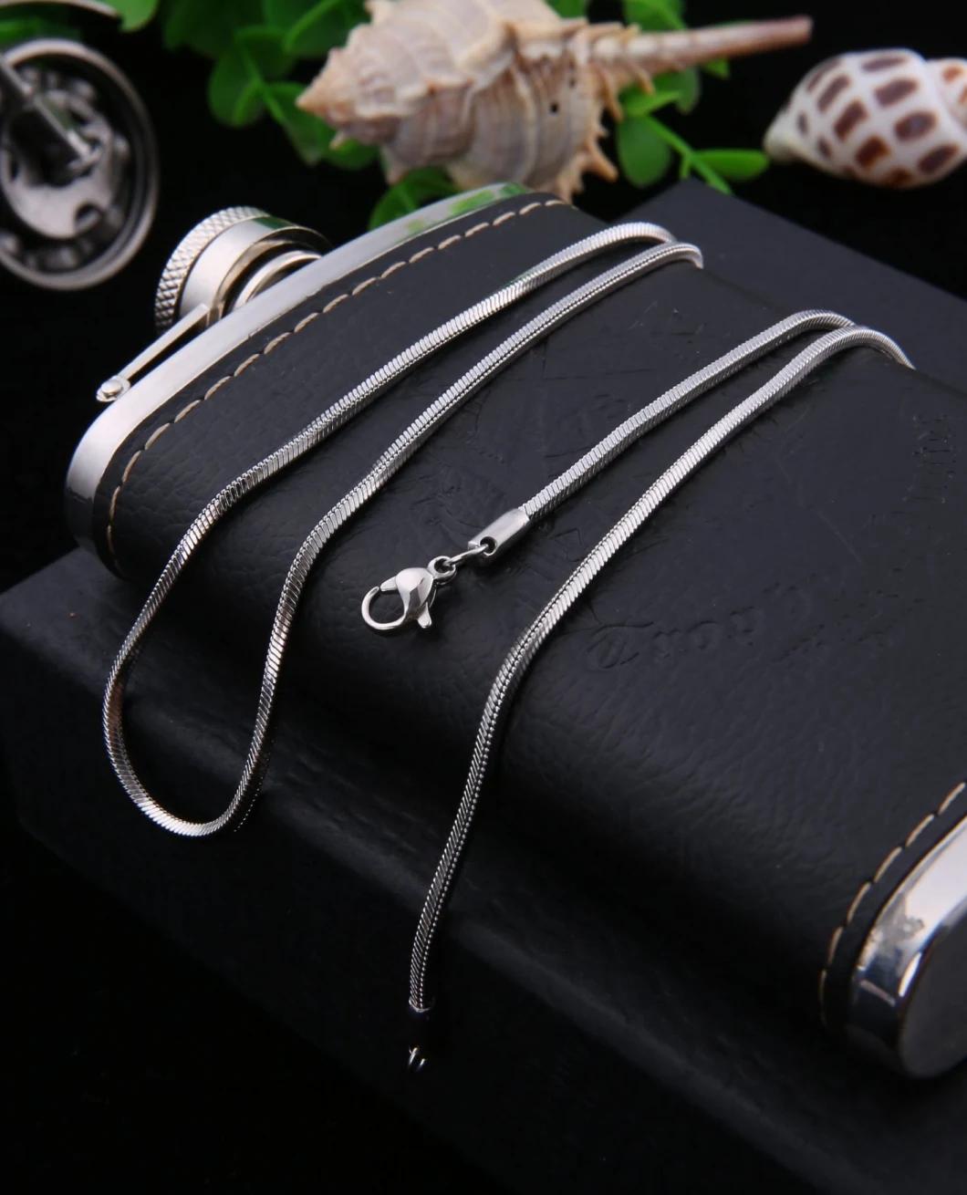 Factory Supplier Fashion Soft Square Snake Anklet Gold Plated Stainless Steel Jewellery Chain Jewelry Necklace Bracelet for Fancy Accessories Design
