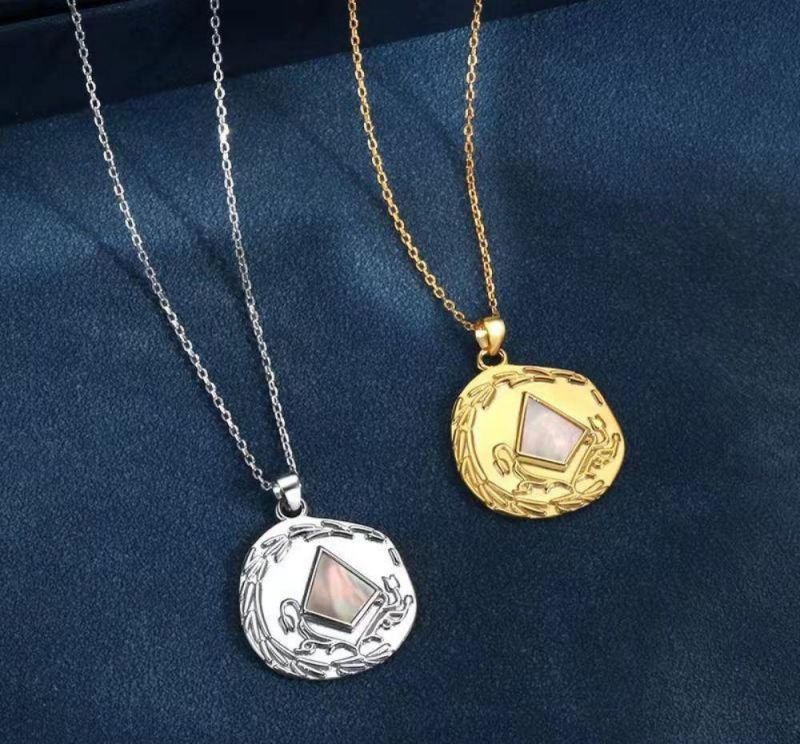 Sterling Silver Necklace S925 Personalized Ins Cool Style Pattern European and American Necklace