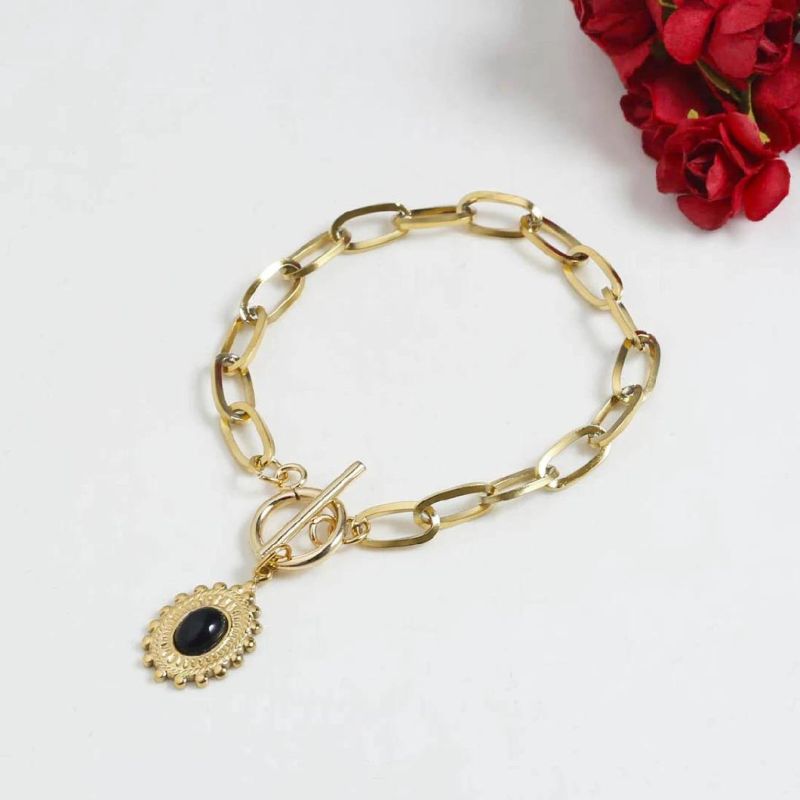 Manufacturer Custom High Quality Fashion Jewelry 18K Gold Plated New Bracelets 2021 Women Juwelen Stainless Steel Bracelet Bulk Jewelry