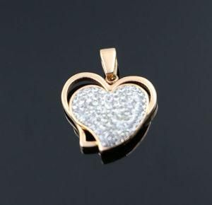 Crystal Double Heart Charm Pendant (P0040)