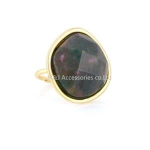 Natural Stone Ring for Women Gold Plated Fashion Cool Punk Style Rings Jewelry Wholesale