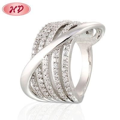 Fashion Women Accessories Elegant Lady Ring Plating Inlay Zircon Rings
