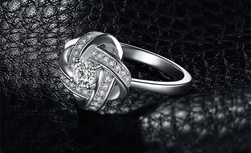 925 Sterling Silver Jewelry Cubic Zirconia Rings Wedding Jewelry Set Fashion Accessories