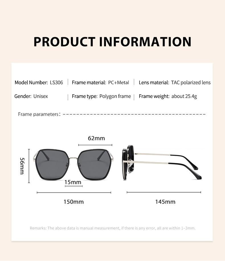 2022 Wholesale Men Women Ladies Vintage Retro Black Square Frame Lentes Cp F CE Price Italy Design Wholesale Polarized Sunglass