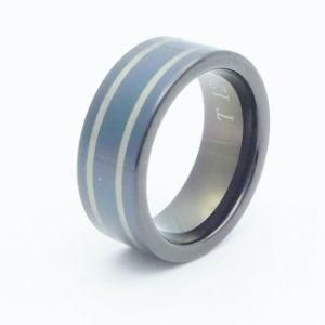 Fashion Plated Black Tungsten Prime Rings Jewelry
