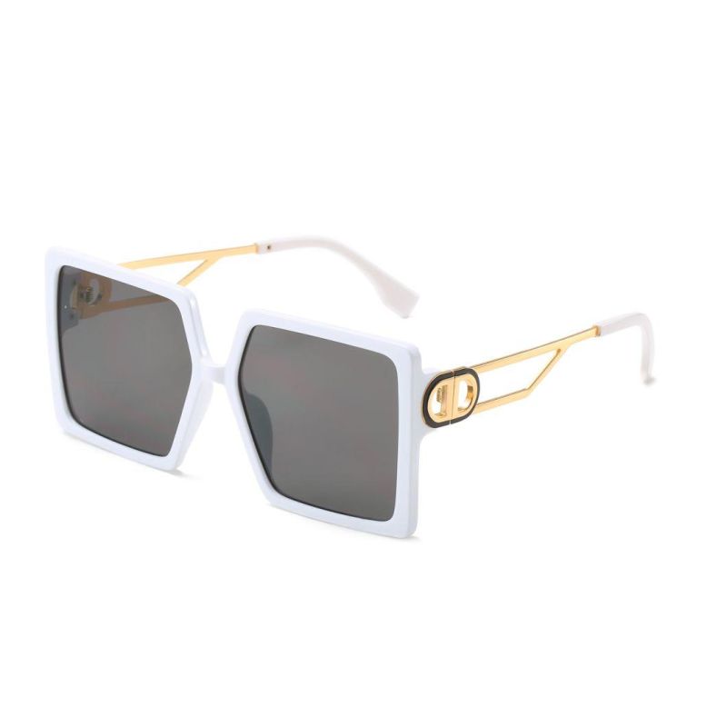 2020 No MOQ Women Square Metal Deco Fashion Sunglasses