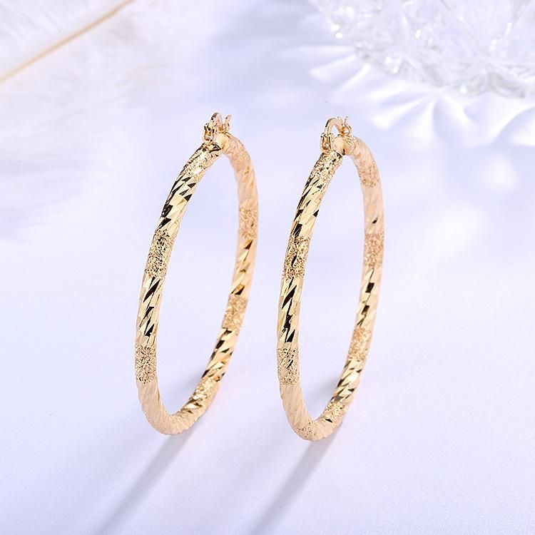 2020 New Design Fashion Women Jewelry Bamboo Gold Plated Hoop Earrings for Women