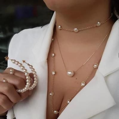 Pearl Versatile Choker Necklace Set for Women with Multiple Layers