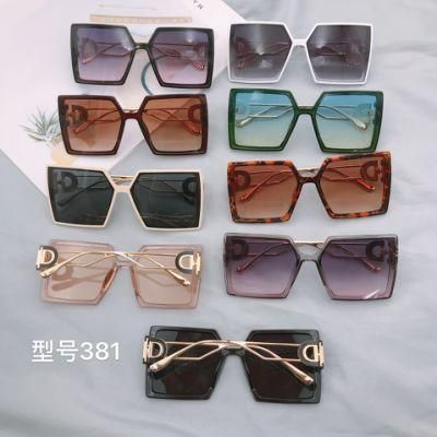 2022 Color Fashion Square Metal Chain Trendy Women Gradient Shades Men River