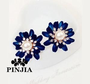 Leaf Flower Pearl Earrings Imitation Fashion Jewelry