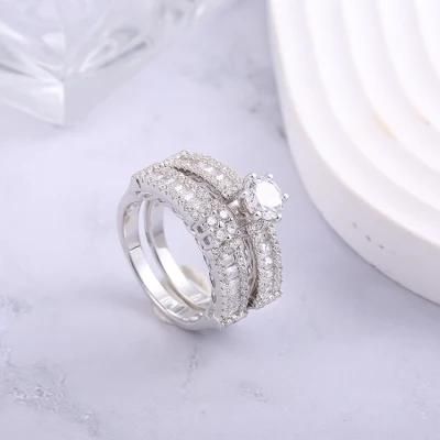 Fashion Accessories 925 Silver Elegant Luxury Jewellery Cubic Zirconia Moissanite Fashion Jewelry New Style Fine Ring