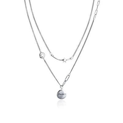 Hot Sale 925 Sterling Plain Silver Star Pendant Necklace