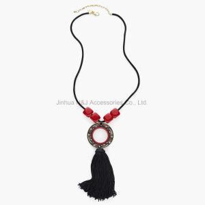 Vintage Graceful Natural Stone Statement Necklace Leather Handmade of Necklaces Jewelry Wholesale