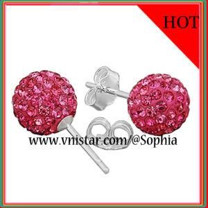 Fashion Roseo Crystal Stud Earrings Vs078-17 (8mm)