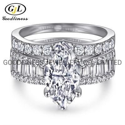 925 Sterling Silver Women CZ Wedding Jewelry Rings