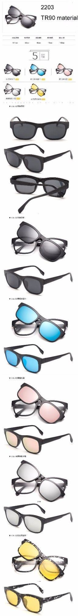 Latest New Design Wholesale Stock Tr90 Clip-on Sports Sunglasses