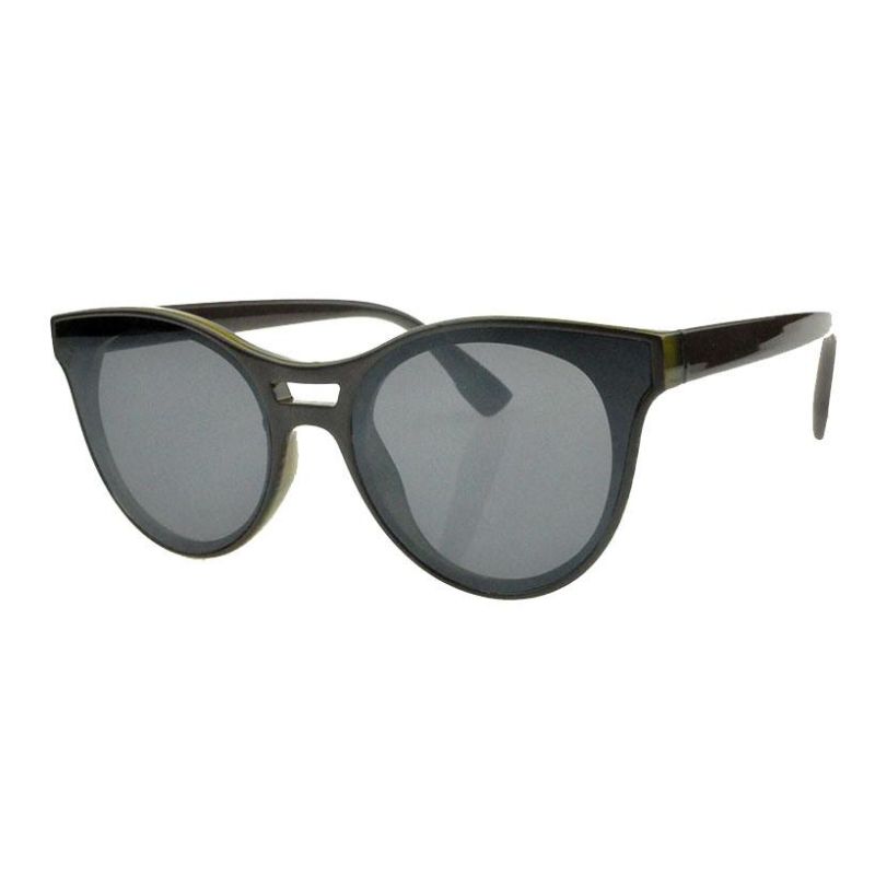 2018 Stylish Cat Eye Flat Lens Sunglasses with Two Bridge
