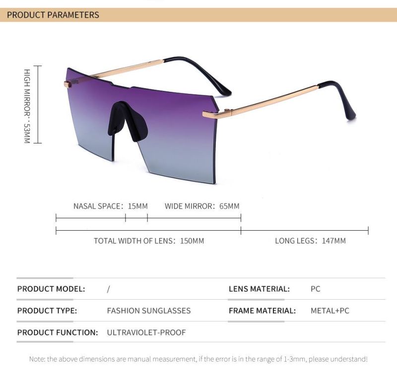 2020 Hot Selling Custom One Piece Wholesale Sunglasses