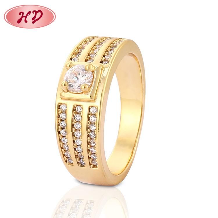 Fashion Engagement Wedding Jewelry 18K Gold Plated Silver Stainless Steel Man Finger Rings Design