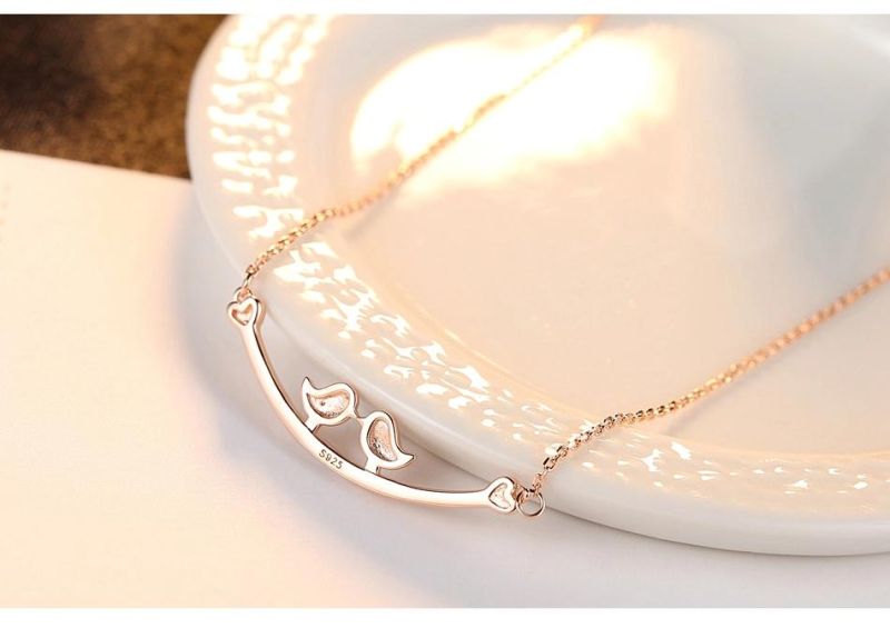 Lovebirds Austrian Pendant Fashion Necklace for Women