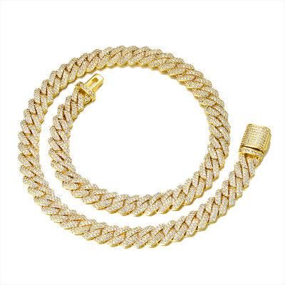 Rope Miami Iced out 18K Gold Plated Cube Diamond Necklace