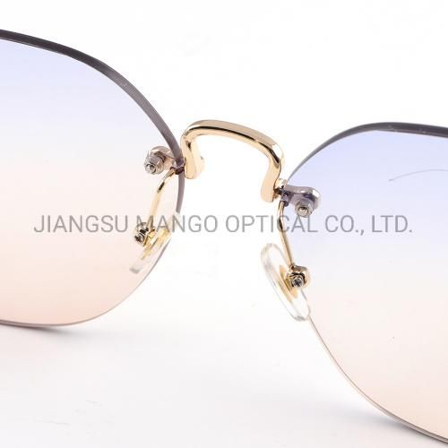 Rimless Fox Shape for Female Sunscreen Sunglasses
