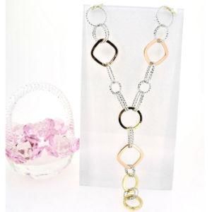 Fashion Necklace Plating Three Color Yellow Golden Color New Style Jewelry (AB04923N4W)