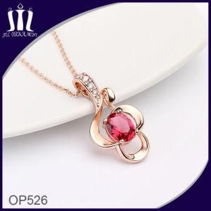 Hot Sale Flower Ruby 14k Stainless Steel Pendant