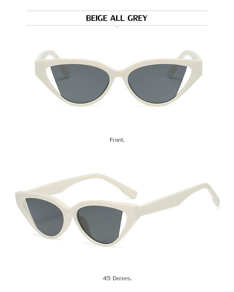 Women High Quality Custom Logo Sun Glasses Wholesale Famous Designer Cat Eye Shape Trendy Fashion Sunglasses