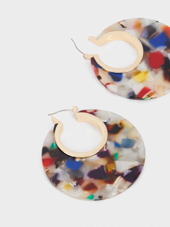 New Arrival Luxury Women Jewelry Colorful Resin Hoop Earrings