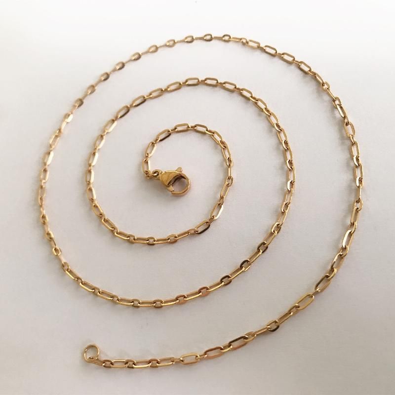 Fashion Accessories Stainless Steel Flat Length 1: 1 Cable Chain Jewelry Design