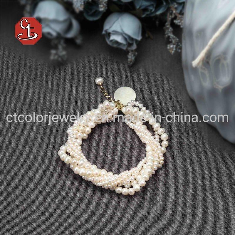 New Design Fashion Jewellery 925 Silver Sweater Chain Pearl Necklace Women Jewelry