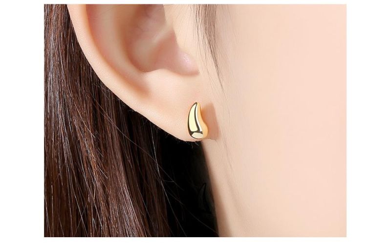 Men′ S Sliver Earrings Horns Shape Ear Studs