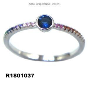 Hot Sale Blue Stone 925 Silver Ring