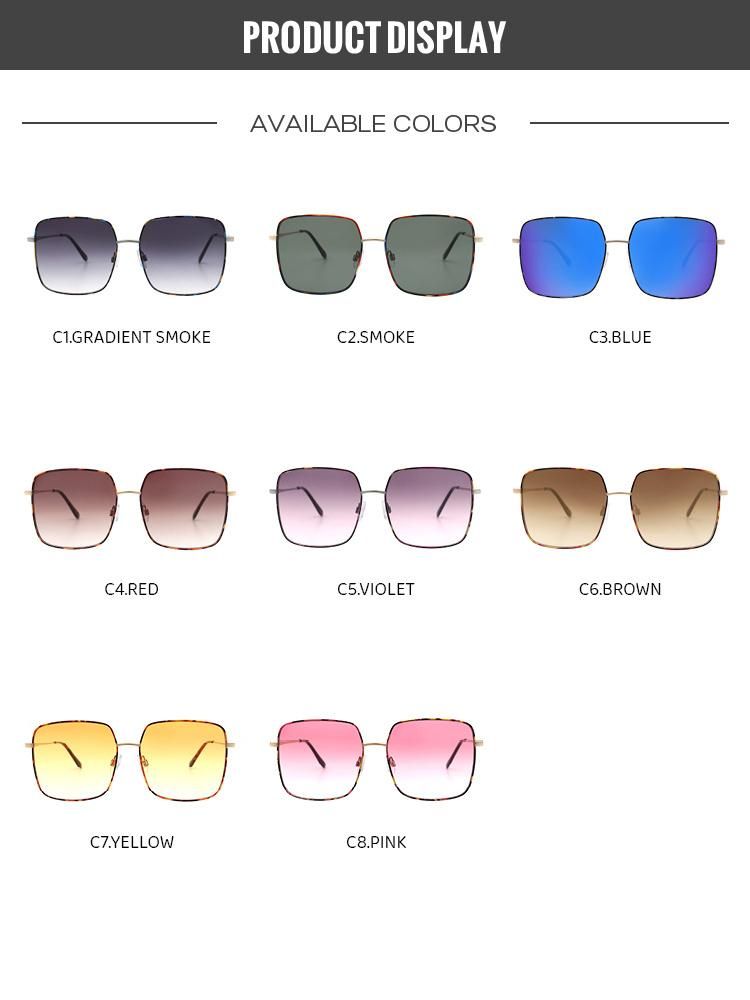 2022 New Fashion Sunglasses UV400 Oversized Classic Design Glasses Big Frame