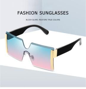 2021 Fashion Newest Oversize Sunglasses Vintage Sunglass One Piece Lens