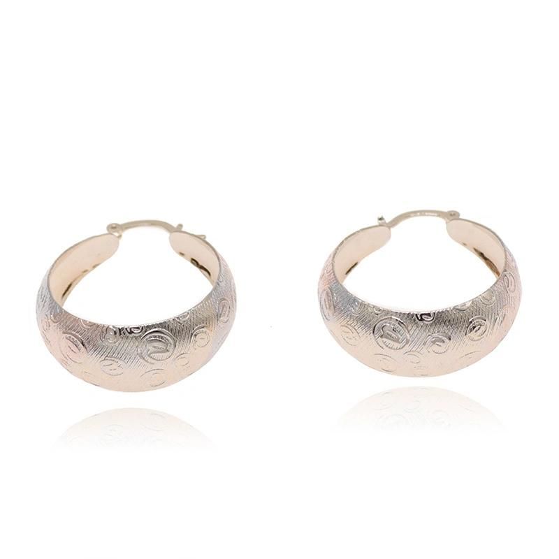 Brass Gold-Plated Fashion Two-Tone Female Fashion Earrings