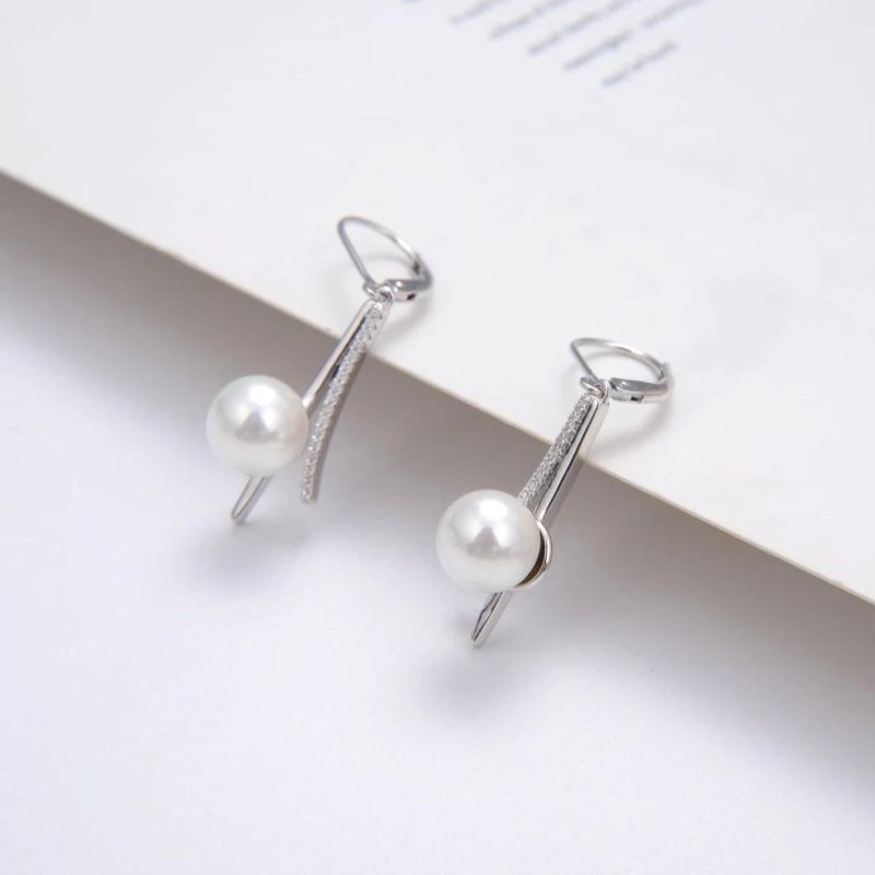 Hot Sale 925 Sterling Silver Pearl French Hook Earring