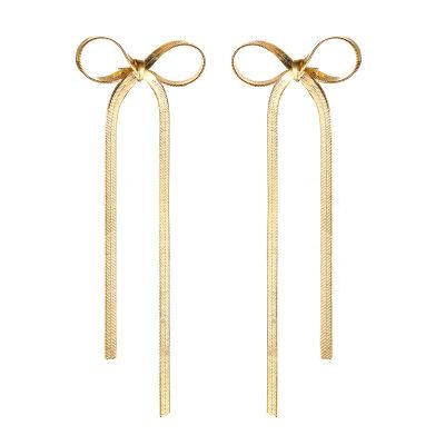 Amazon Top Seller 2019 Boho Statement Feather Long Tassel Rosette Earring