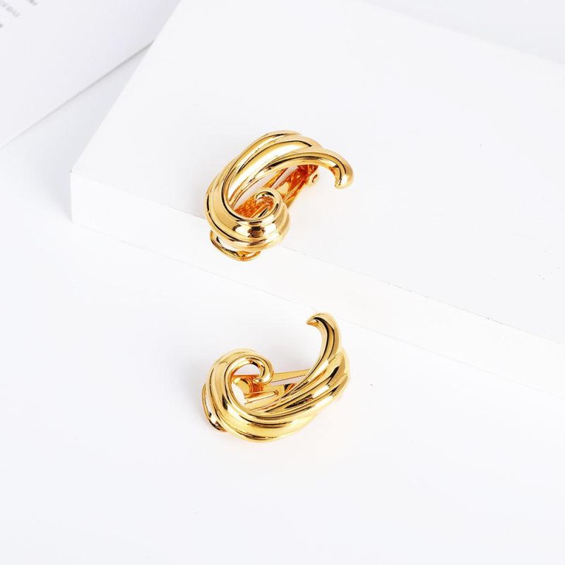 Simple Earrings for Women Gold Color Geometry Hoops Earings Fashion Jewelry 2021 Gifts Kolczyki