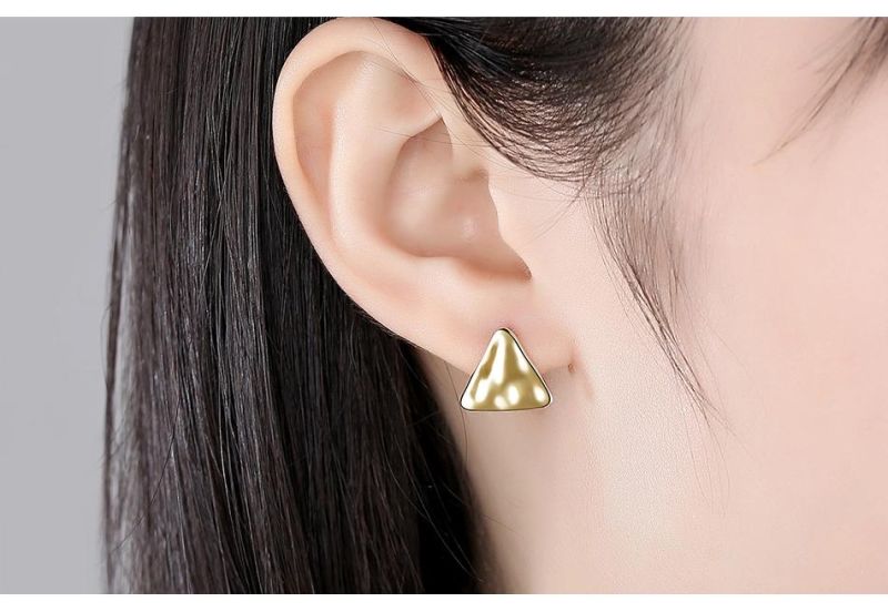 Regular Triangle Golden or Sliver Vintage Earrings Stud