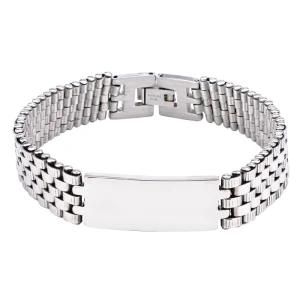 Custom Logo Fashion Adjustable Mesh Bracelet Clasp Stylish Watch Men Bracelet