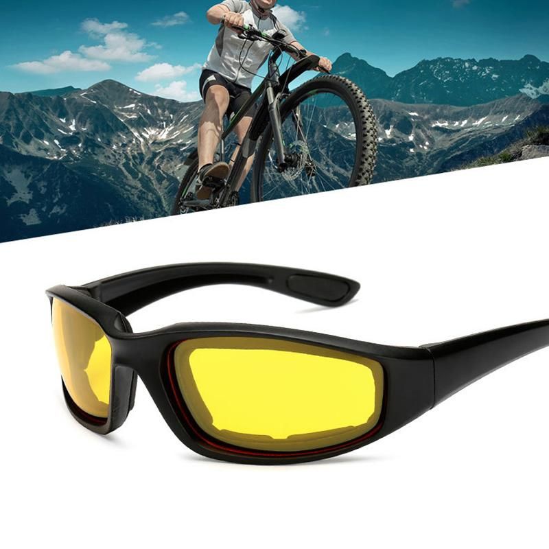Night Vision Sun Glasses 2X Flexible Anti-Fog Motorcycle Goggles UV400 for Outdoor Sports Wyz20112