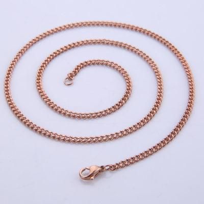 Stainless Steel Jewelry Necklace Cuban Chain for Men and Women