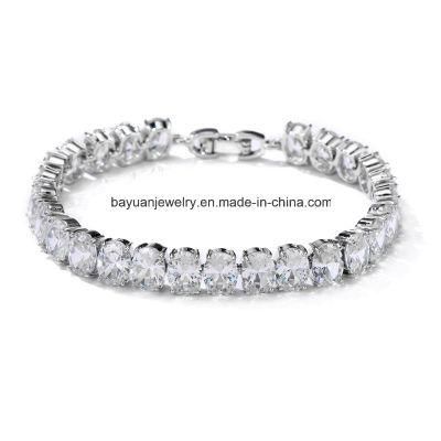 Bridal Wedding Oval Cut CZ Cubic Zirconia Jewelry Bracelet, Wedding Jewelry, Bridal Jewelry, Crystal Bracelet