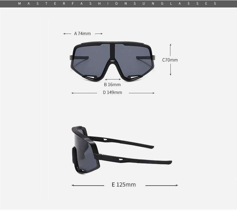 PC Original Cycling Sunglasses Outdoor Sport Windproof Glasses 100% UV400 Mirror Lens for Men and Women